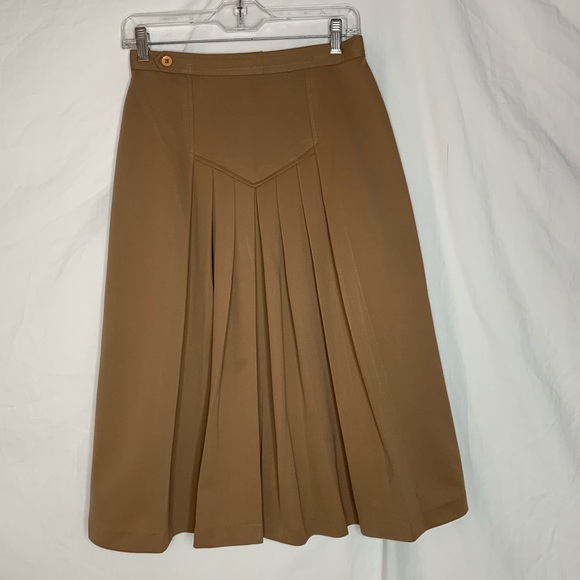 vintage 70’s So-En Jostawear midi skirt, small front slit, back zipper - Picture 1 of 10